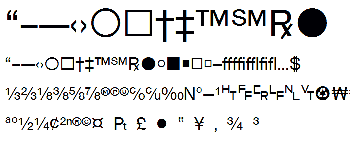 WP TypographicSymbols font